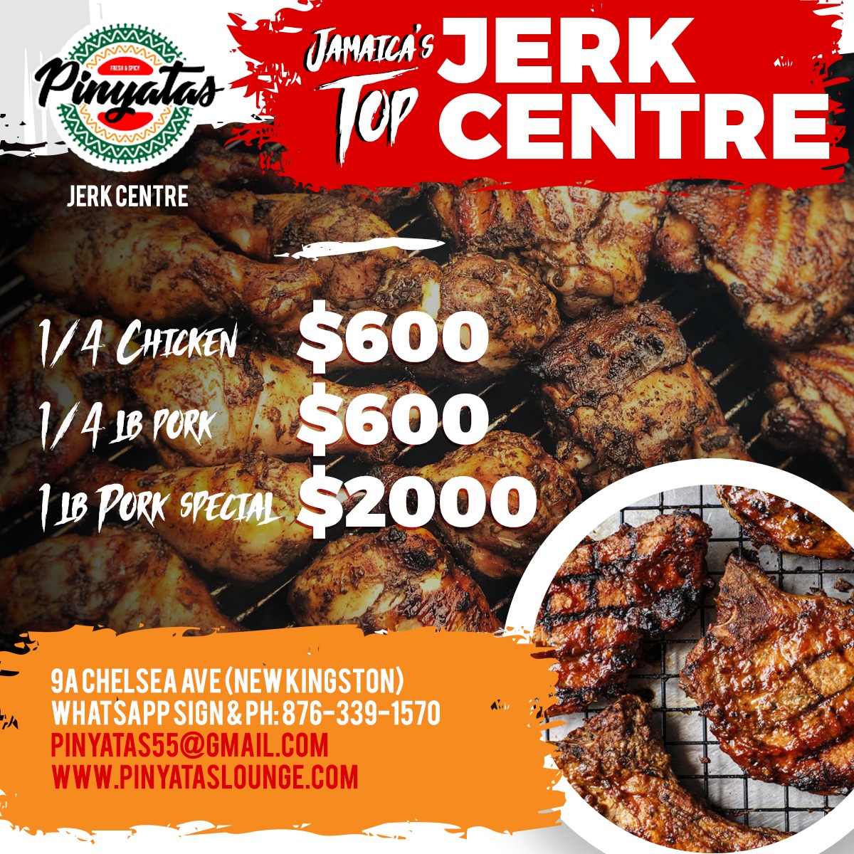 Menu Pinyatas Lounge Restaurant, Bar & Jerk Center-2