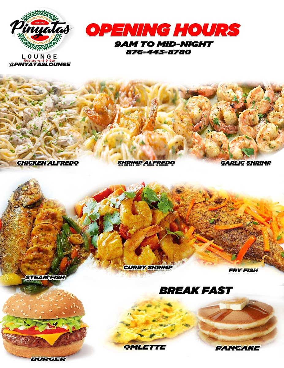 Menu Pinyatas Lounge Restaurant, Bar & Jerk Center-8